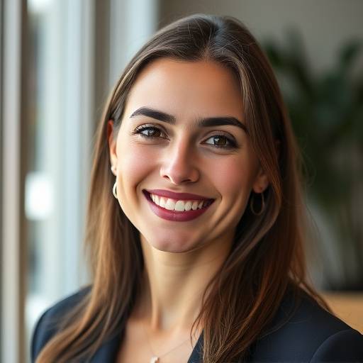 Sofia Martins, co-fundadora da TecnoFix Lisboa, sorrindo e olhando para a c&acirc;mara.